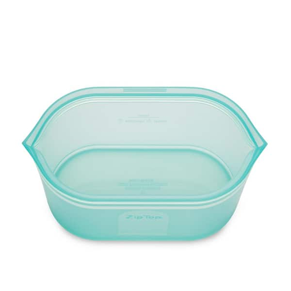 Zip Top Reusable Silicone 32 oz. Large Dish Zippered Storage