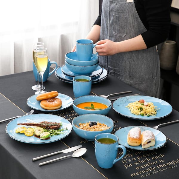 vancasso Navia Oceano Multi-Colors 32-Pieces Ceramic Dinnerware