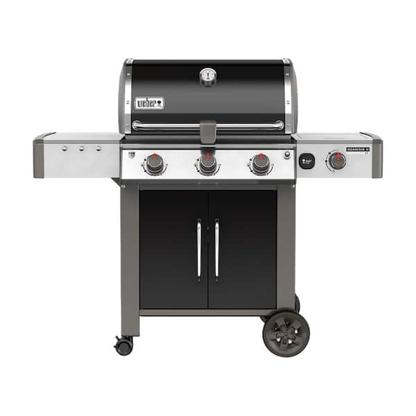 Weber Genesis II LX E-340 3-Burner Natural Gas Grill in Black with Built-In Thermometer and Grill Light