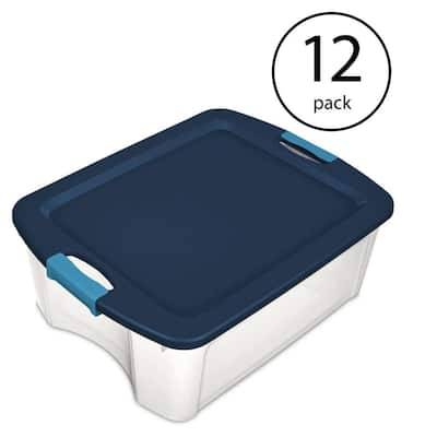 HUBERT® 18 Qt Clear Plastic Storage Container - 11L x 11W x 12 1/2D