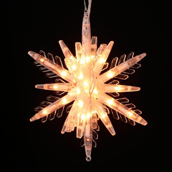 GE 10.75 in. 108-Light 3D Hanging Star with Clear Random