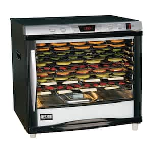 Pro-1200 12-Tray Black Food Dehydrator with Temperature Control