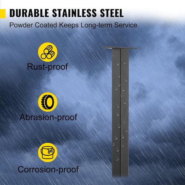 SKYSHALO Cable Rail Post Level Deck Stair Post 36 x 1.5 x 1.5 in. Cable Handrail Post Stainless Steel Brushed Finishing Deck