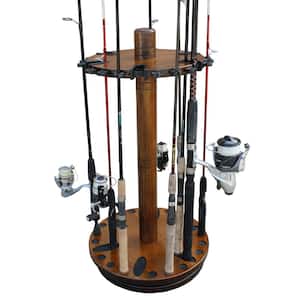 Round Spinning 30 Fishing Rod Rack No Tool Assembly 360-Degree Rotation