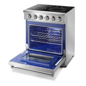 30 in. 4.55 cu. ft. Single Oven Electric Range with Convection in Stainless Steel