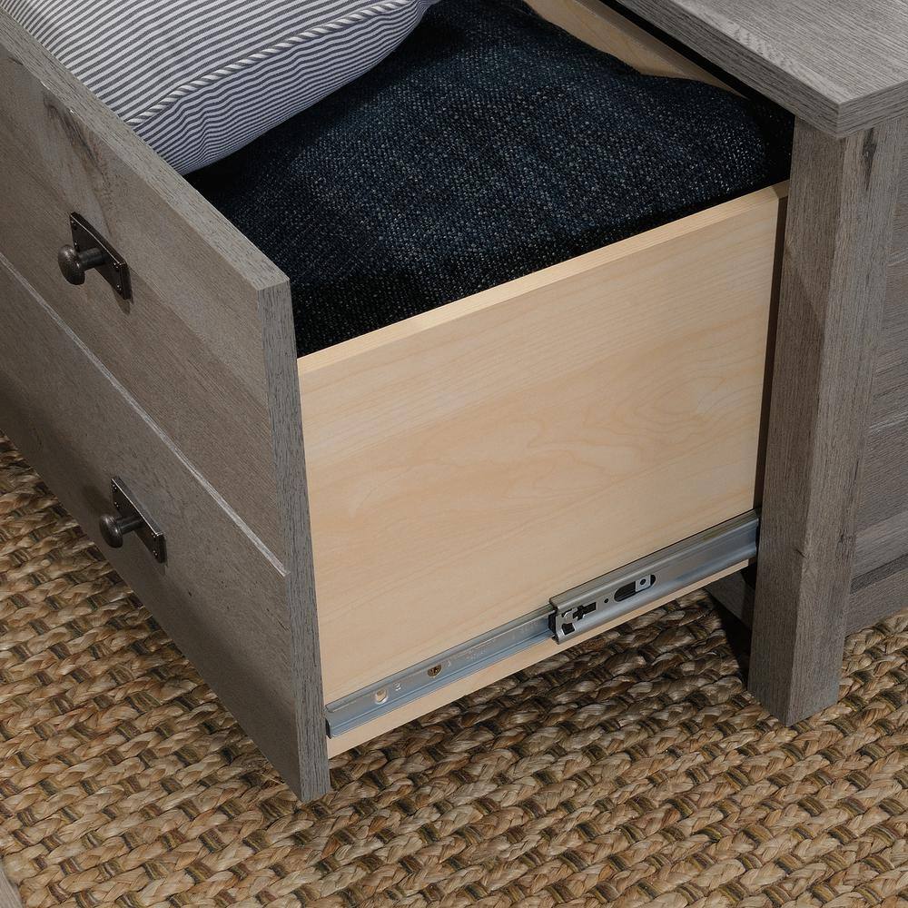 Mystic Oak Square Storage Coffee Table with Drawers