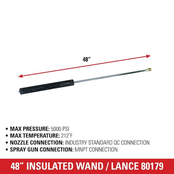 Pressure Washer 12" Add On Gun & Wand Lance Extension Rod Threaded 1/4" NPT Size