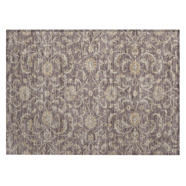 Chantille Machine Washable Indoor/Outdoor Abstract ACN3078 Plum 2 ft. x 3 ft. Accent Rug
