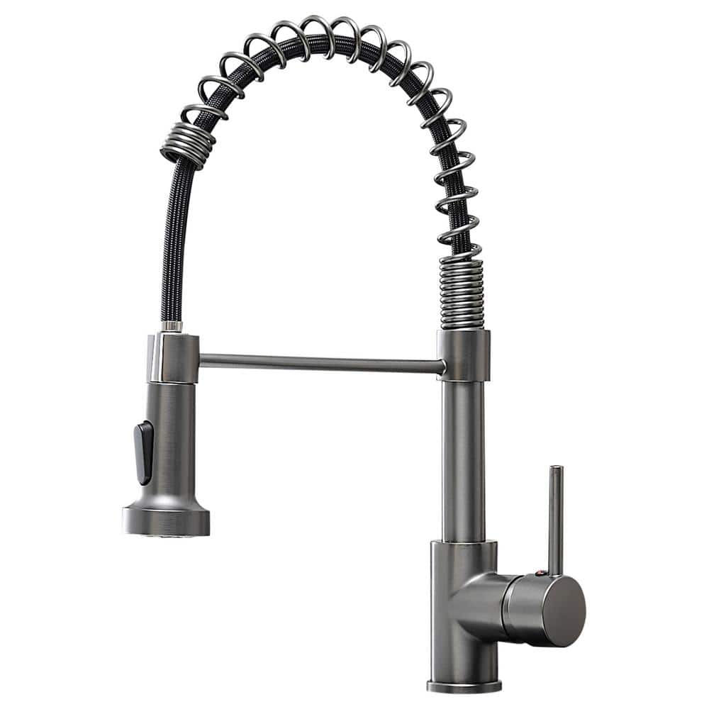 Single Handle Pull-Down Sprayer Kitchen Faucet with Dual Function Spray Hea