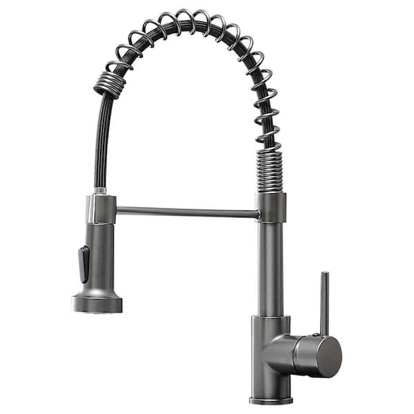 Single Handle Pull-Down Sprayer Kitchen Faucet with Dual Function Spray ...