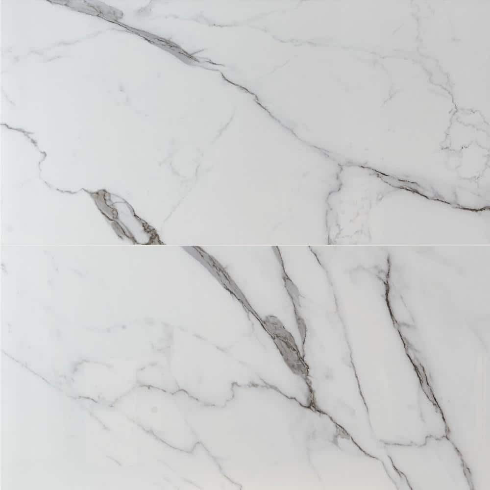 Saroshi Statuario Valley 23.62 in. x 47.24 in. Polished Porcelain Floor and Wall Tile (15.5 sq. ft./Case) price history on PriceWatchPro