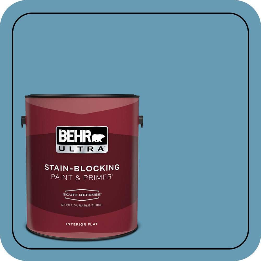 1 gal. #S490-4 Yacht Blue Extra Durable Flat Interior Paint & Primer price history on PriceWatchPro