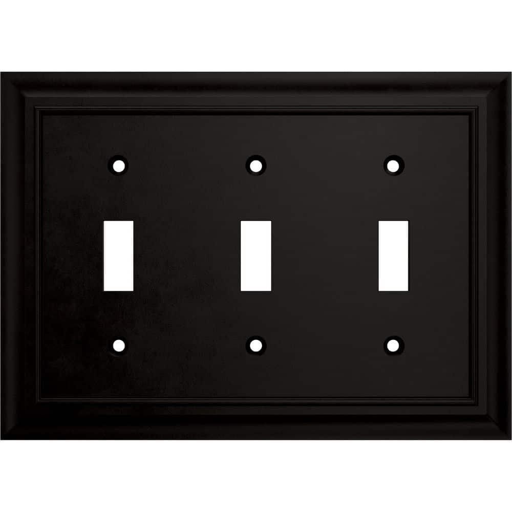 Hampton Bay Derby 3-Gang Triple Light Switch/Toggle Wall Plate, Matte ...