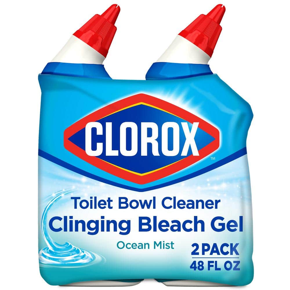 Clorox 24 oz. Ocean Mist Toilet Bowl Cleaner Clinging Bleach Gel (2-Pack)  4460030627 - The Home Depot