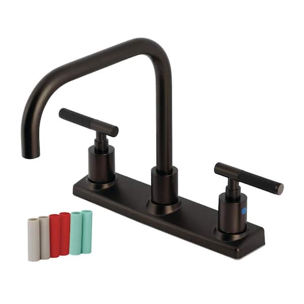 Kaiser 2-Handle Deck Mount Centerset Kitchen Faucet in Oil Rubbed Bronze