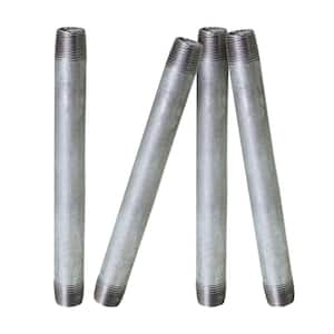 3 in. x 11 in. Galvanized Steel Nipple Pipe (4-Pack)