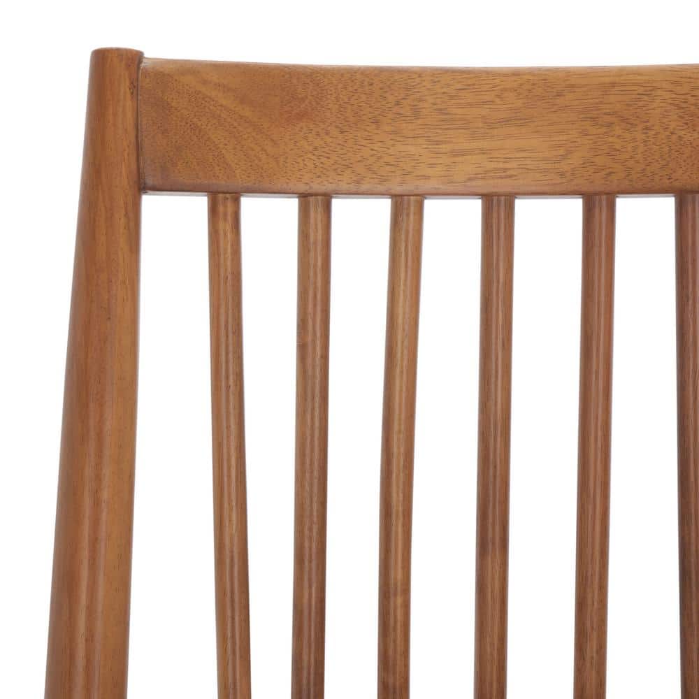 Walnut Upholstered Slat Back Side Chair, 21" Width