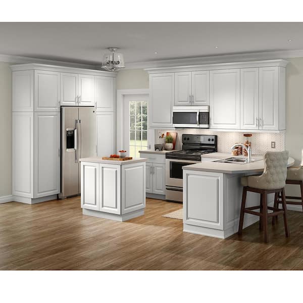 Benton Assembled 23.6x30x23.6 in. Corner Wall Cabinet in White Benton Assembled 23.6x30x23.6 in. Corner Wall Cabinet in White
