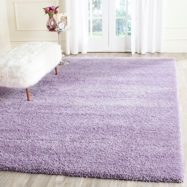 California Shag Lilac 8 ft. x 10 ft. Solid Area Rug