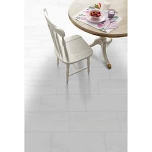 Alexandra White 12 in. x 24 in. Matte Porcelain Marble Look Floor and Wall Tile (512 sq. ft./Pallet)