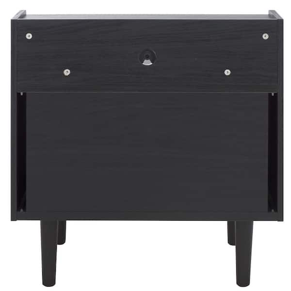 SAFAVIEH Tameka Black/Gold 2 Door Nightstand NST9616B - The Home Depot