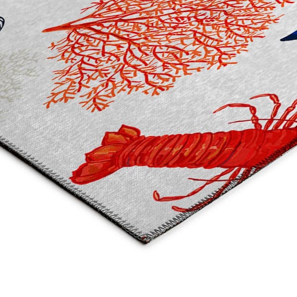 Harpswell Ivory 8 ft. x 10 ft. Geometric Indoor/Outdoor Area Rug