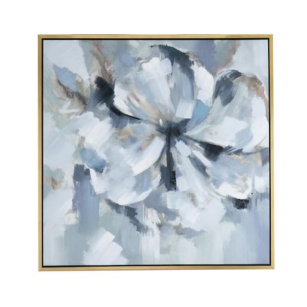 A & B Home Summer Solstice 1 Piece Framed Oil Painting Abstract Art Print 39.4 in. x 39.4 in.
