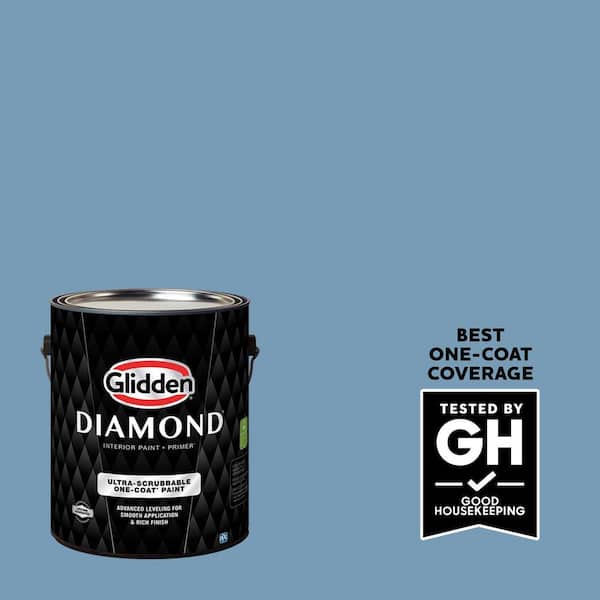 Glidden Diamond 1 gal. PPG1159-4 Walden Pond Flat Interior Paint with Primer
