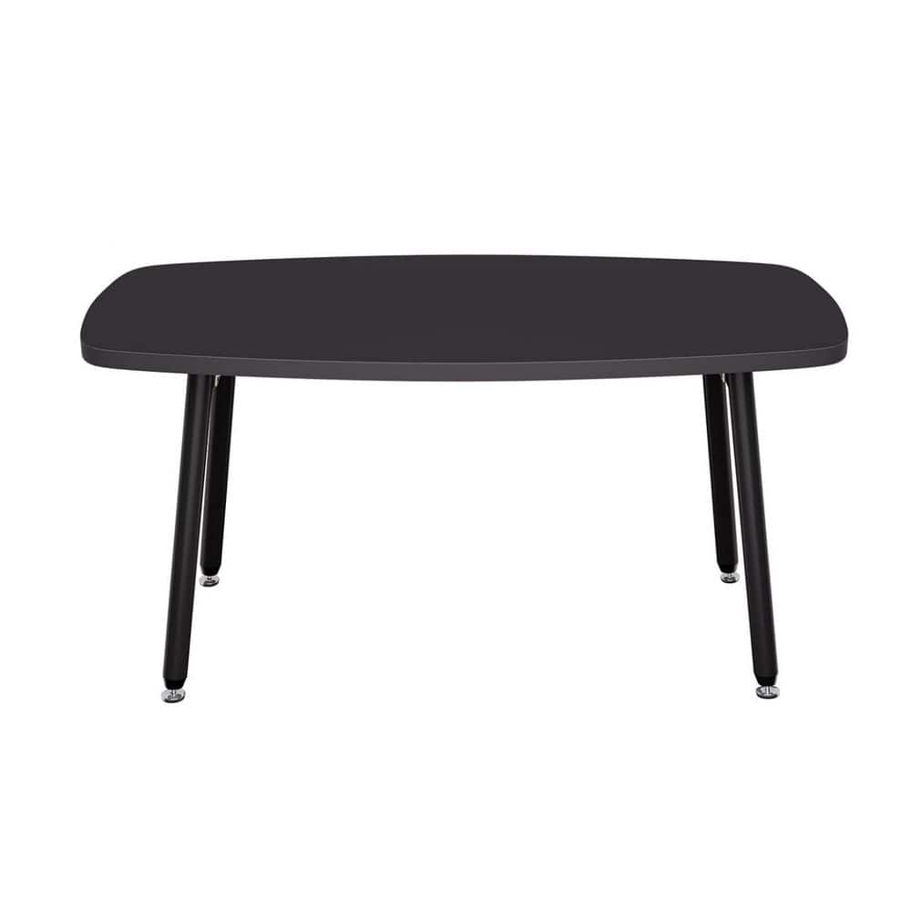 Folding Black Oval Wood Outdoor Coffee Table L0DPC6JXZ5 - The Home