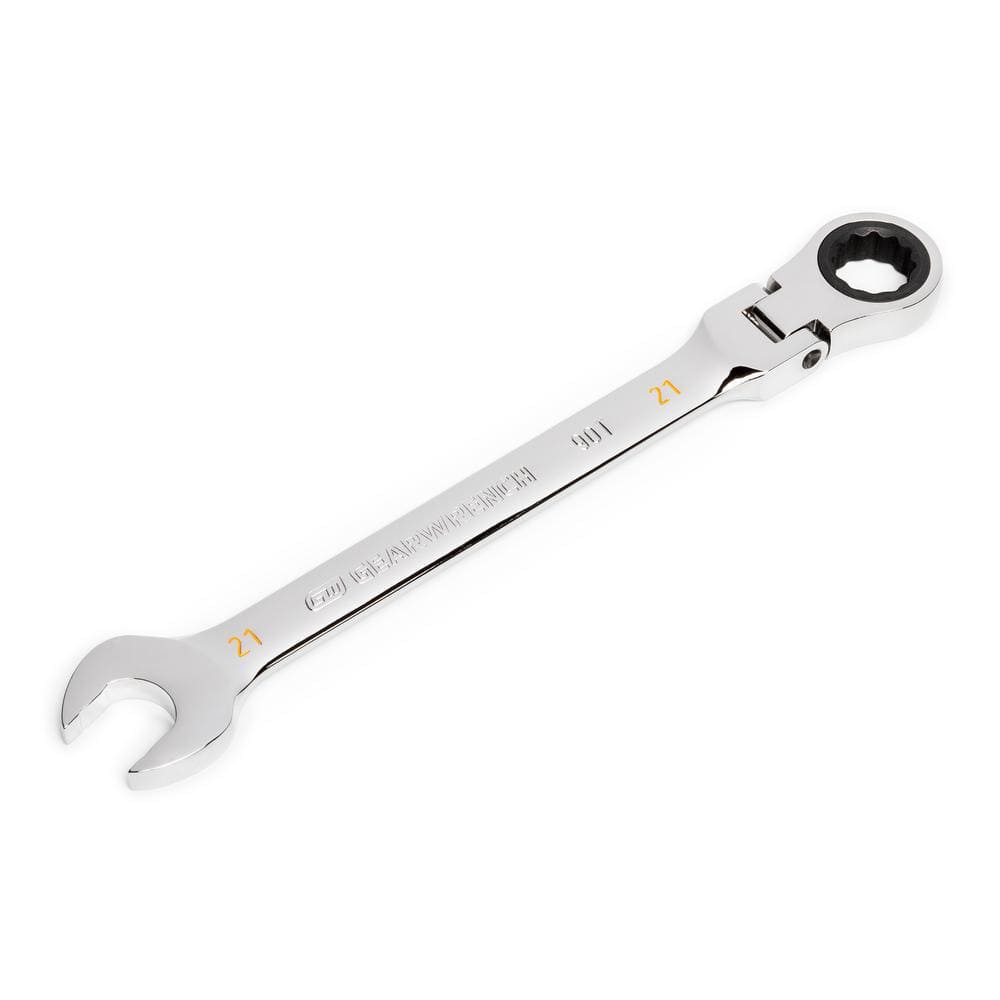 GEARWRENCH 21 mm Metric 90-Tooth Flex Head Combination Ratcheting Wrench  86721 - The Home Depot