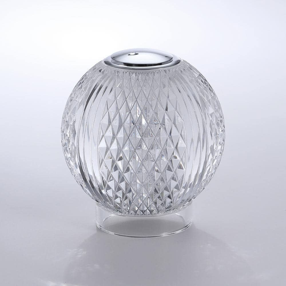 Marni Polished Nickel and Clear Globe Table Lamp