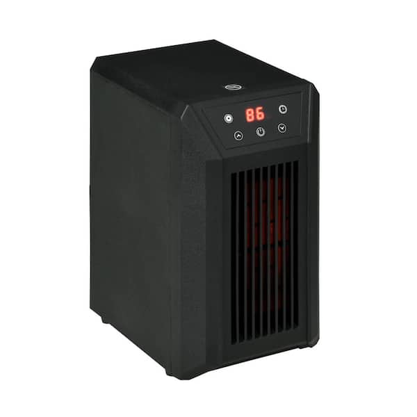 Unbranded 1500W 13.5 in. Tower Electric Space Heater with Infrared Quartz Forced Air, Thermostat, 3 Modes, Remote, 12h Timer
