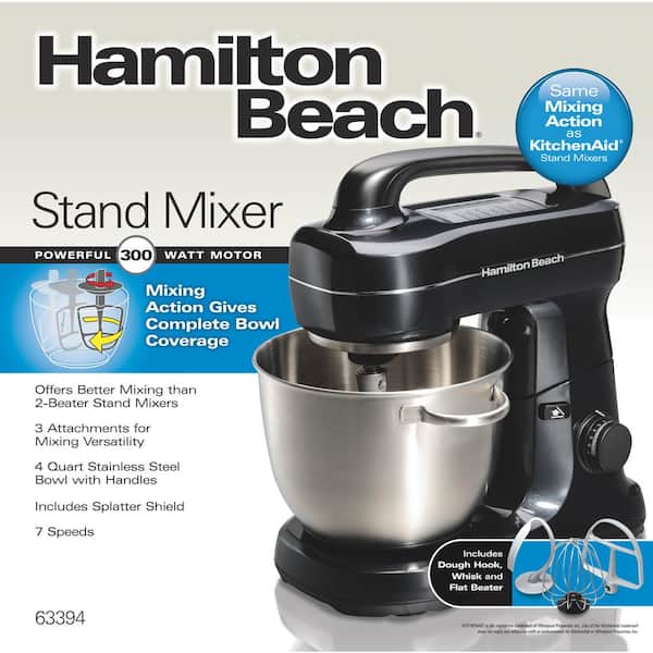 Hamilton Beach 4 Quart Stand Mixer- Black- 63390 : Target