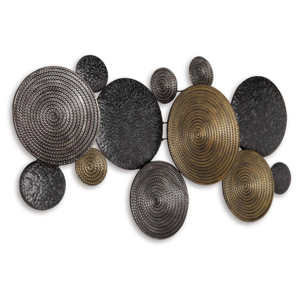 Emsley 44'' Black, Gray, and Brown Metal Wall Sculpture