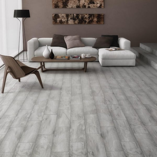Merola Tile Ella Hill Grey 8 in. x 24-1/8 in. Ceramic Floor and