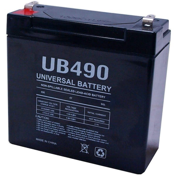 UPG 4-Volt 9 Ah F1 Terminal Sealed Lead Acid (SLA) AGM Rechargeable Battery