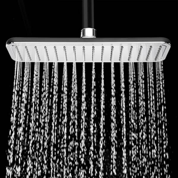 Bathroom Thin Chrome Square 12 INCH Rainfall Shower Head Without Shower Arm 