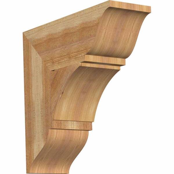 Ekena Millwork 6 in. x 18 in. x 18 in. Western Red Cedar Thorton Traditional Rough Sawn Bracket