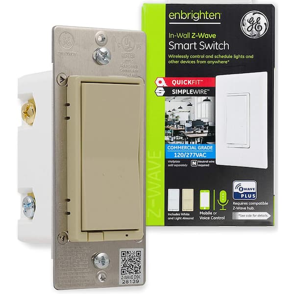 Enbrighten Z-Wave Plus Smart Light Switch, Ivory