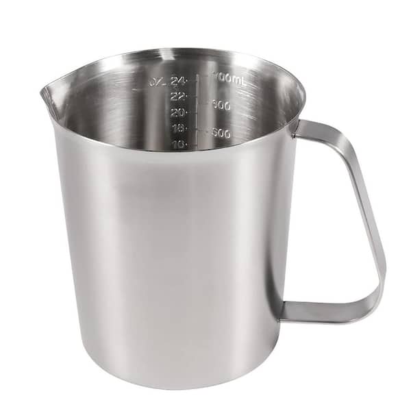 3 Measurement Scales Measuring Cup with Cup Scale, ML Scale, Ounce Scale with Handle(24 oz., 0.7 Liter, 3 Cup)