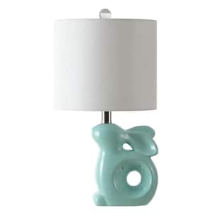 Ruby Rabbit 19 in. Seafoam Table Lamp