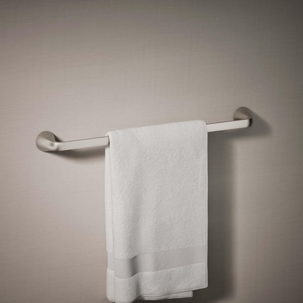Cursiva 24 in. Towel Bar in Vibrant Brushed Nickel