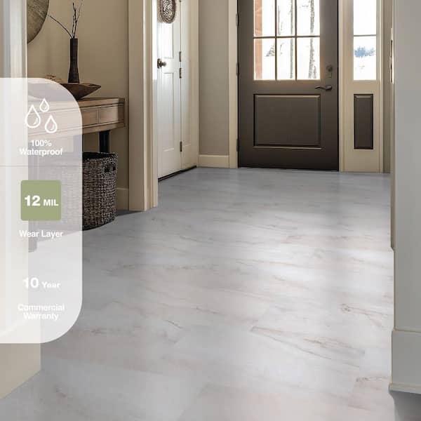 Codron Cove 12 MIL x 12 in. W x 24 in. L Waterproof Click Lock Rigid Core Luxury Vinyl Plank Flooring(19.37 sq.ft./Case)