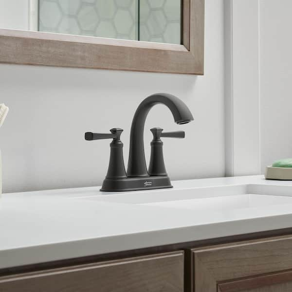 Rumson 4 in. Centerset 2-Handle Bathroom Faucet in Matte Black