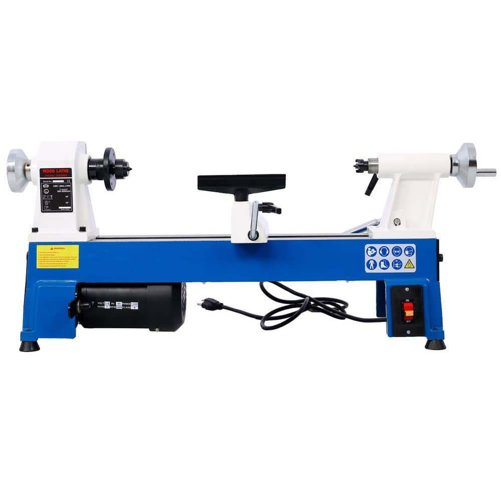 "10"" x 18"" Benchtop Wood Lathe Machine 5 Variable Speeds 500/750/1150/1800/3200RPM,1/2HP Multifunctional Power Wood Lathe" price history on PriceWatchPro