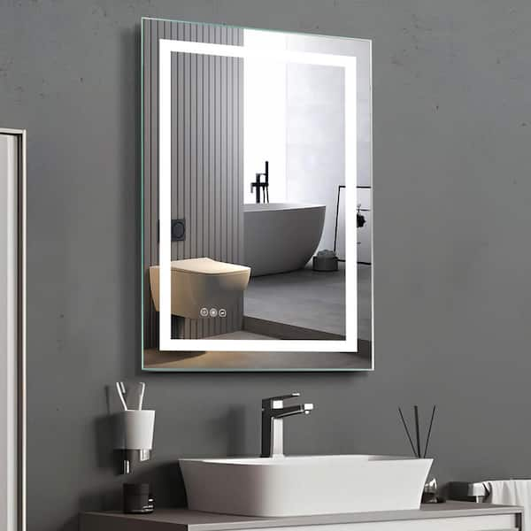 48 in. W x 36 in. H Rectangular Aluminum Framed Wall Bathroom Vanity Mirror  in Clear with Dimmable & Anti-Fog Function MSWY-1 - The Home Depot