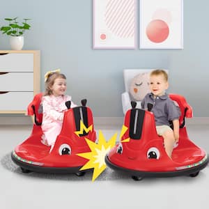 12-Volt Kids Electric Bumper Car with Remote Control and 360 Spin, Red