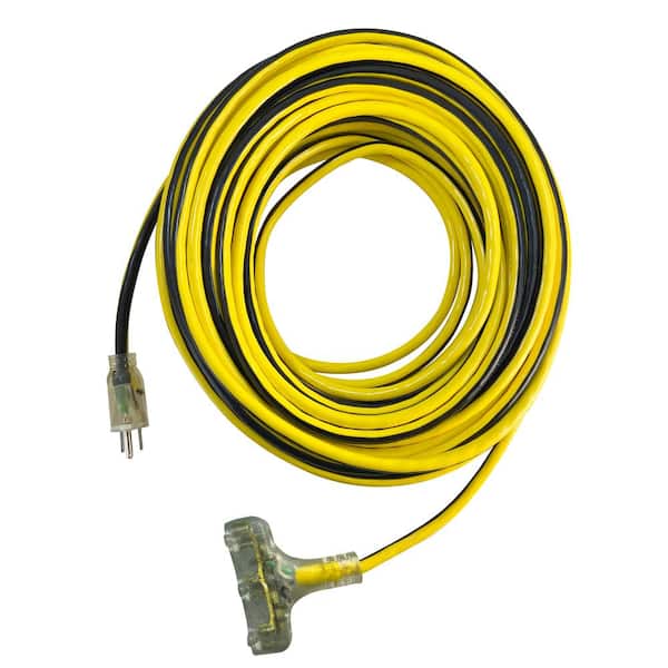 user_1ed70b54　 FHE1250T5EWW ３本 Husky Vividflex 50 ft. 12/3 Heavy Duty Indoor/Outdoor Triple Tap
