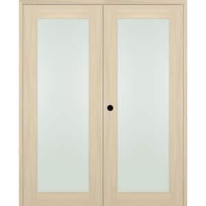 Vona 207 36 in.x 96 in. Right Hand Active Full Lite Frosted Glass Ribeira Ash Wood Composite Double Prehung French Door