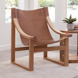 Lima Natural Leather Sling Arm Chair